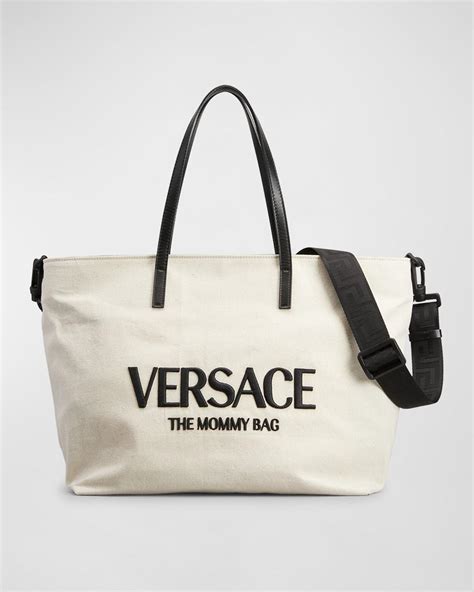 Versace The Mommy Bag Diaper Bag In Beigeblack 